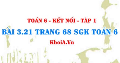 Bài 3.21 trang 68 SGK Toán 6 tập 1 Kết nối tri thức